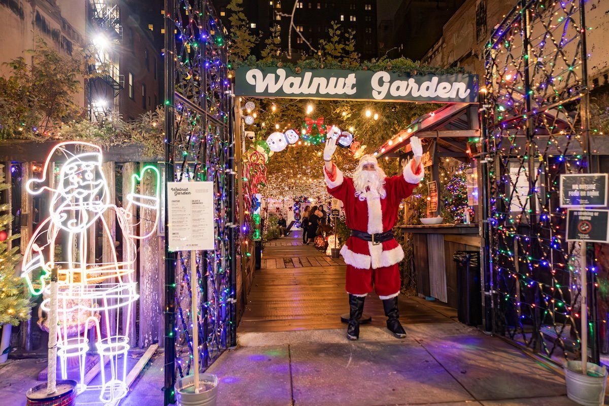Walnut Wonderland holiday installation